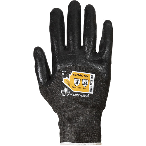 Gants en tricot de fibre filament composite ultrafin, Taille 5, Calibre 18, Rev&ecirc;tement Mousse de nitrile, Enveloppe en TenActiv, ASTM ANSI niveau A4 GTA Hardware Inc