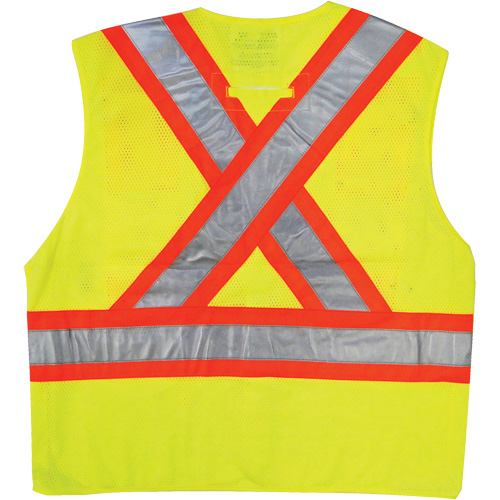 Safety Vest, High Visibility Lime-Yellow, 2X-Large/3X-Large, Polyester GTA Hardware Inc