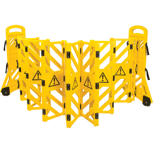 Barri&egrave;re mobile portative, 40" h x 13' lo, Jaune GTA Hardware Inc