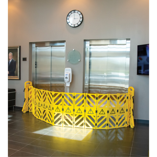 Barri&egrave;re mobile portative, 40" h x 13' lo, Jaune GTA Hardware Inc