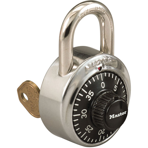 1525 Series Padlock with Key Control Feature, Combination, Stainless Steel, 1-7/8" Width GTA Hardware Inc