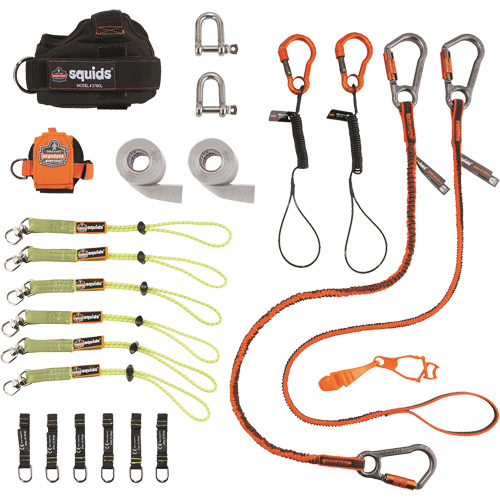Squids&reg; 3186 Iron/Steel Worker's Tool Tethering Kit GTA Hardware Inc