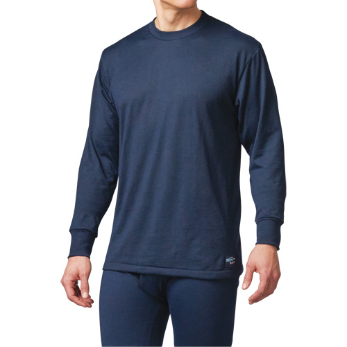FR Base Layer Long Sleeve T-Shirt, Small, Navy Blue GTA Hardware Inc