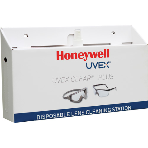 Poste de nettoyage jetable de lentilles Uvex Clear Plus, Carton, 16" lo x 3,19" p x 9,25" h GTA Hardware Inc
