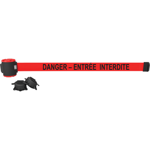 Barri&egrave;re &agrave; fixation murale, Plastique, Fixation magn&eacute;tique, 30', Ruban Rouge GTA Hardware Inc