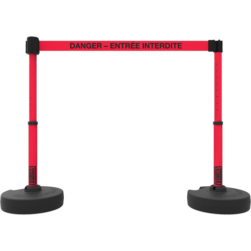 Plus Barrier Post Set, Plastic, 42" H, Red Tape, 15' Tape Length GTA Hardware Inc