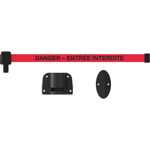 Syst&egrave;me de montage mural pour barri&egrave;re PLUS, Plastique, Fixation par vis, 15', Ruban Rouge GTA Hardware Inc