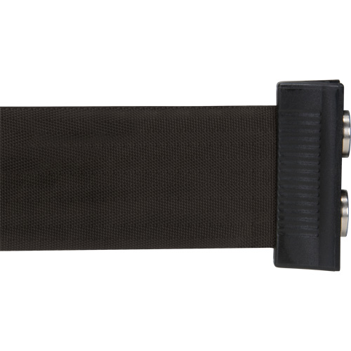 Wall Mount Barrier with Magnetic Tape, Steel, Screw Mount, 7', Black Tape GTA Hardware Inc