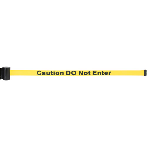 Barri&egrave;re &agrave; fixation murale avec ruban magn&eacute;tique, Acier, Fixation par vis, 7', Ruban Jaune GTA Hardware Inc