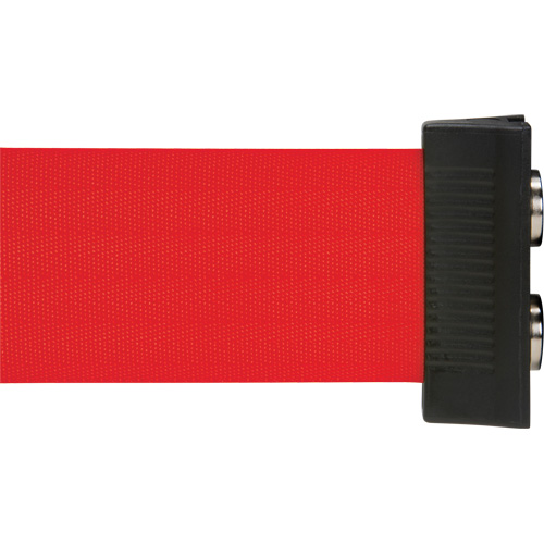 Wall Mount Barrier with Magnetic Tape, Steel, Screw Mount, 7', Red Tape GTA Hardware Inc