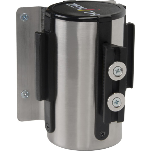 Barri&egrave;re &agrave; fixation murale avec ruban magn&eacute;tique, Acier, Fixation par vis, 7', Ruban Noir GTA Hardware Inc