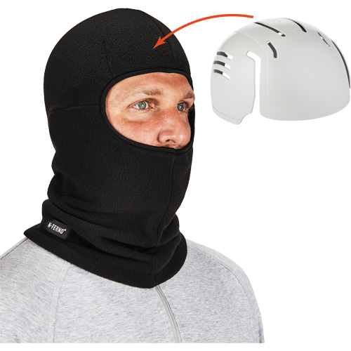 Passe-montagne avec fermeture &agrave; glissi&egrave;re et casque antichoc &agrave; ins&eacute;rer N-Ferno, Molleton/Polyester, Noir GTA Hardware Inc
