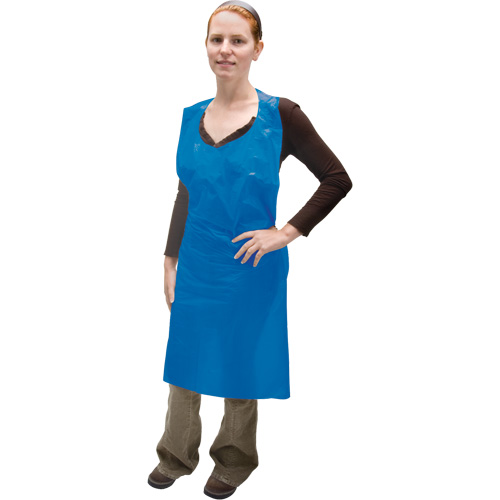 Tablier en poly&eacute;thyl&egrave;ne, Poly&eacute;thyl&egrave;ne, Bleu, 35" la x 46" lo GTA Hardware Inc