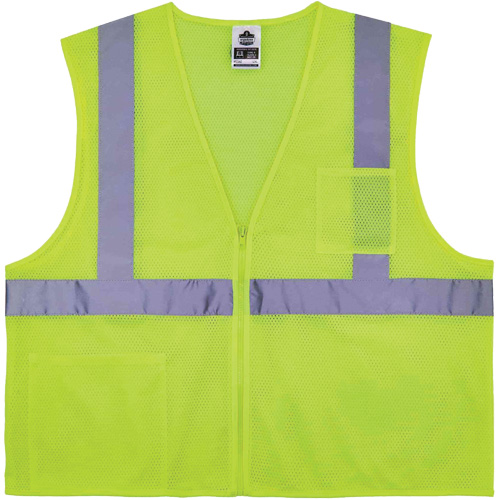 GloWear 8256Z Self-Extinguishing Safety Vest, High Visibility Lime-Yellow, Medium/Small, Polyester GTA Hardware Inc