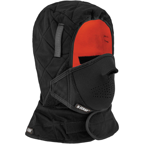 N-Ferno&reg; 3-Layer Winter Hard Hat Liner with Mouthpiece, Fleece Lining, One Size, Black GTA Hardware Inc