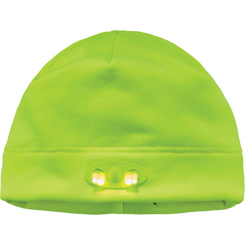 Bonnet N-Ferno &agrave; lumi&egrave;res DEL, Taille unique, Vert lime haute visibilit&eacute; GTA Hardware Inc