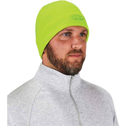 Bonnet N-Ferno &agrave; lumi&egrave;res DEL, Taille unique, Vert lime haute visibilit&eacute; GTA Hardware Inc