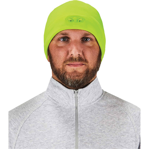 Bonnet N-Ferno &agrave; lumi&egrave;res DEL, Taille unique, Vert lime haute visibilit&eacute; GTA Hardware Inc