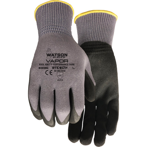 Stealth Vapour Coated Gloves, Small, Foam PVC Coating, 15 Gauge, Nylon Shell GTA Hardware Inc