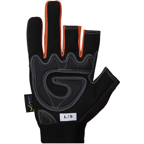 Clutch Gear&reg; Open-Finger Framers Gloves, Synthetic Palm, Size Small GTA Hardware Inc