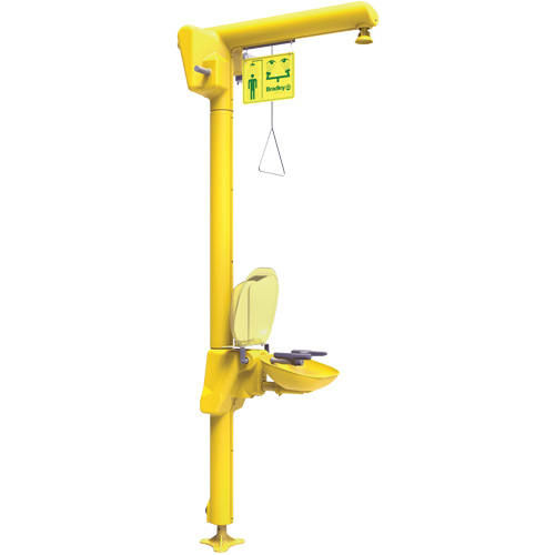 Halo Heat Trace Shower & Eye/Face Wash Unit, Pedestal GTA Hardware Inc