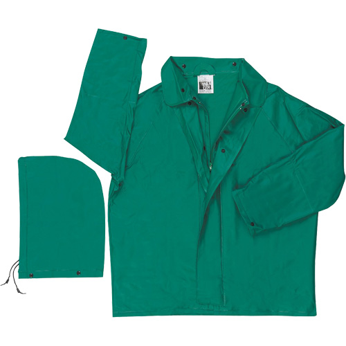 Dominator Limited Flammability Rain Jacket, Polyester/PVC, X-Large, Green GTA Hardware Inc