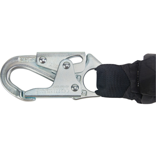 Miller&reg; HP Shock-Absorbing Lanyard, 4', Locking Rebar Hook Center, Locking Snap Hook Leg Ends, Polyester GTA Hardware Inc