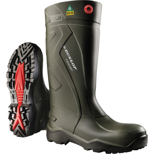 Purofort+&reg; Full Safety Boots, Purofort&reg;, Steel Toe, Size 7, Puncture Resistant Sole GTA Hardware Inc