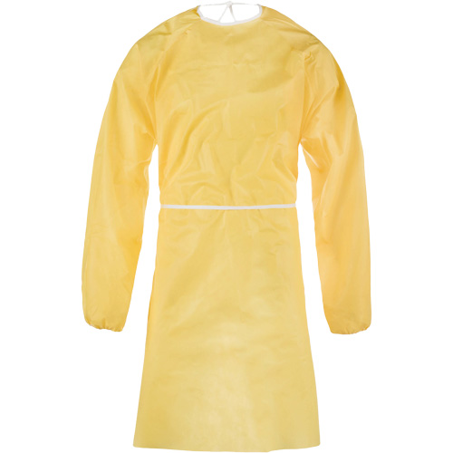 ChemMax&reg; 1 Gown, One Size, Yellow, Polyethylene/Polypropylene GTA Hardware Inc