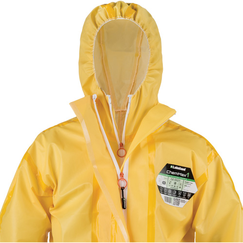 ChemMax&reg; 1 Coveralls, Polyethylene/Polypropylene, 4X-Large, Yellow GTA Hardware Inc