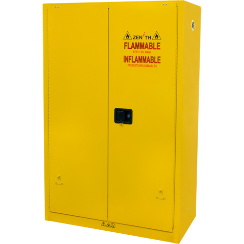 Flammable Storage Cabinet, 45 gal., 2 Door, 43" W x 65" H x 18" D GTA Hardware Inc