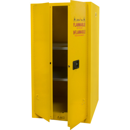 Flammable Storage Cabinet, 60 gal., 2 Door, 34" W x 65" H x 34" D GTA Hardware Inc