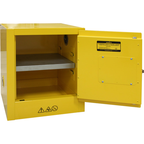 Flammable Storage Cabinet, 4 gal., 1 Door, 17" W x 22" H x 18" D GTA Hardware Inc