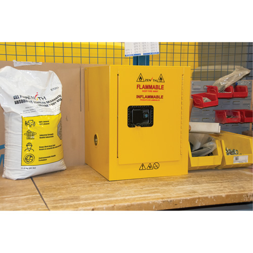 Flammable Storage Cabinet, 4 gal., 1 Door, 17" W x 22" H x 18" D GTA Hardware Inc