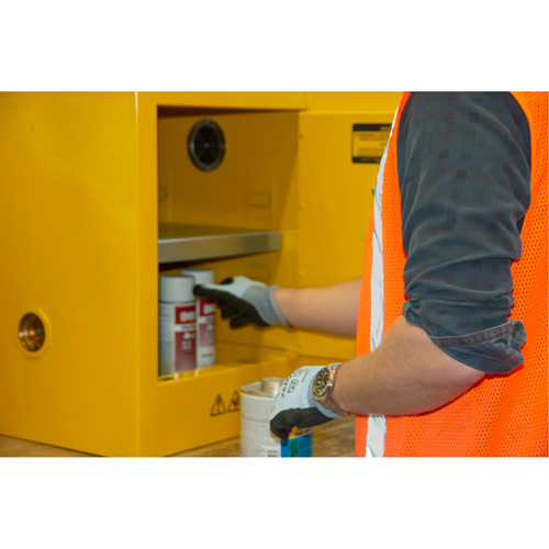 Flammable Storage Cabinet, 4 gal., 1 Door, 17" W x 22" H x 18" D GTA Hardware Inc