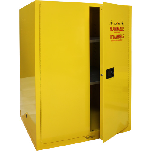 Flammable Storage Cabinet, 90 Gal., 2 Door, 43" W x 66" H x 34" D GTA Hardware Inc