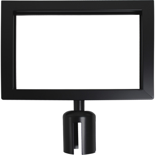 Cadre d'enseigne pour poteau de barri&egrave;re pour le contr&ocirc;le des foules, Noir GTA Hardware Inc