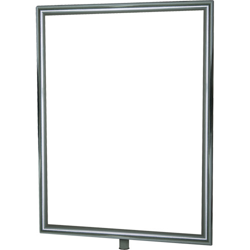 Heavy-Duty Vertical Sign Holder for Classic Posts, Polished Chrome GTA Hardware Inc