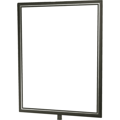 Porte-enseigne vertical robuste pour montant classique, Chrome satin&eacute; GTA Hardware Inc