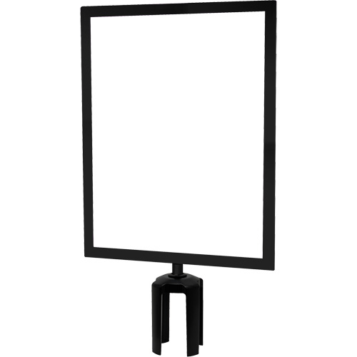 Porte-enseigne horizontal robuste avec adaptateur pour poteaux Tensabarrier, Noir GTA Hardware Inc
