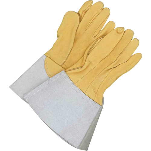 Gander Brand Reverse Grain TIG Welder Gloves, Grain Deerskin, Size 8 GTA Hardware Inc