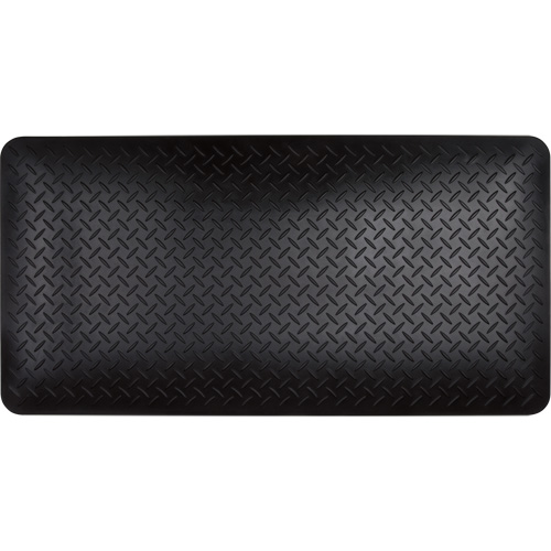 Tapis antifatigue, Losange, 1-2/3' x 3-1/4' x 3/4", Noir, Polyur&eacute;thane GTA Hardware Inc