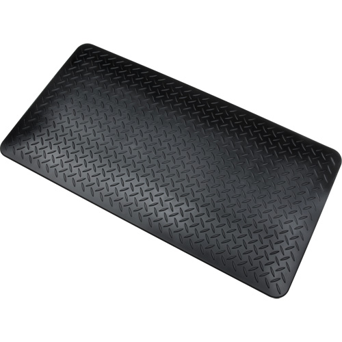 Tapis antifatigue, Losange, 1-2/3' x 3-1/4' x 3/4", Noir, Polyur&eacute;thane GTA Hardware Inc
