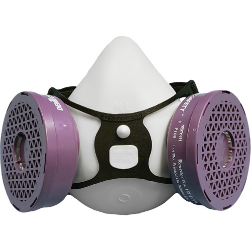 Ensemble de respirateur &agrave; demi-masque P100 Comfort-Air 400Nx noir sans soupape d'expiration, &eacute;lastom&egrave;re/Caoutchouc, Petit/Moyen GTA Hardware Inc