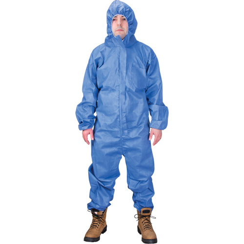 Hooded Coveralls, Medium, Blue, SMS GTA Hardware Inc
