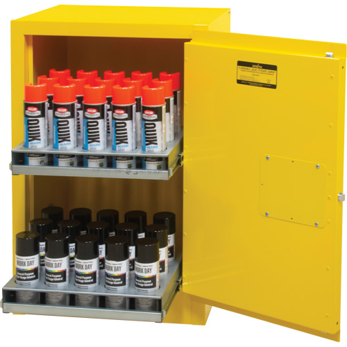 Armoire de rangement pour a&eacute;rosols inflammables, 12 gal., 1 Porte(s), 23" La x 35" h x 18" p GTA Hardware Inc