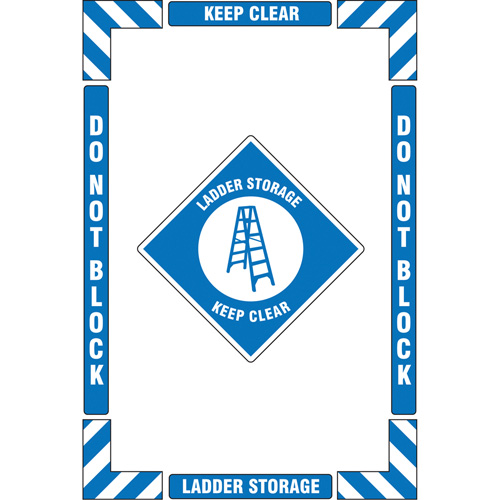 "Ladder Storage" Floor Marking Kit, Adhesive, English with Pictogram GTA Hardware Inc