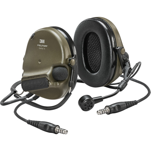 Casque VI NIB avec deux fils de sortie Peltor ComTac, Style Cordon cervical, 22 dB GTA Hardware Inc