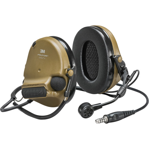 Casque VI NIB avec fils de sortie unique Peltor ComTac, Style Cordon cervical, 22 dB GTA Hardware Inc