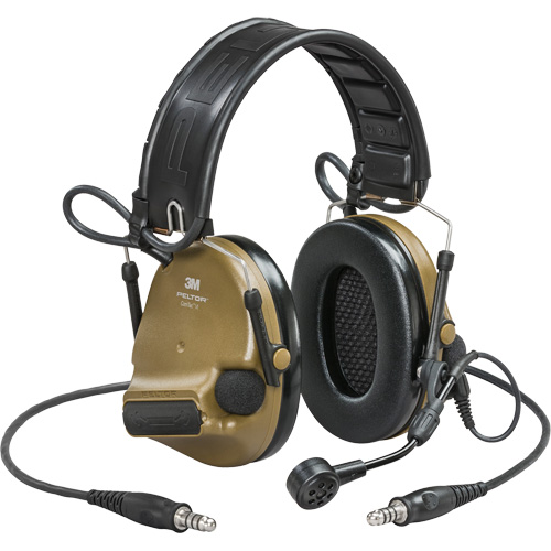 Casque VI NIB avec deux fils de sortie et rail arc Peltor ComTac, Style Bandeau, 23 dB GTA Hardware Inc